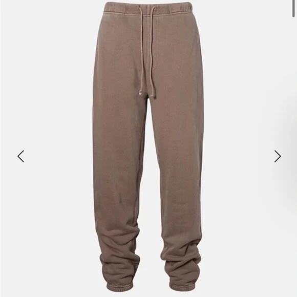 Elwood Core Organic Cotton Sweatpants Vintage Brown Brushed Terry Small - Picture 7 of 7